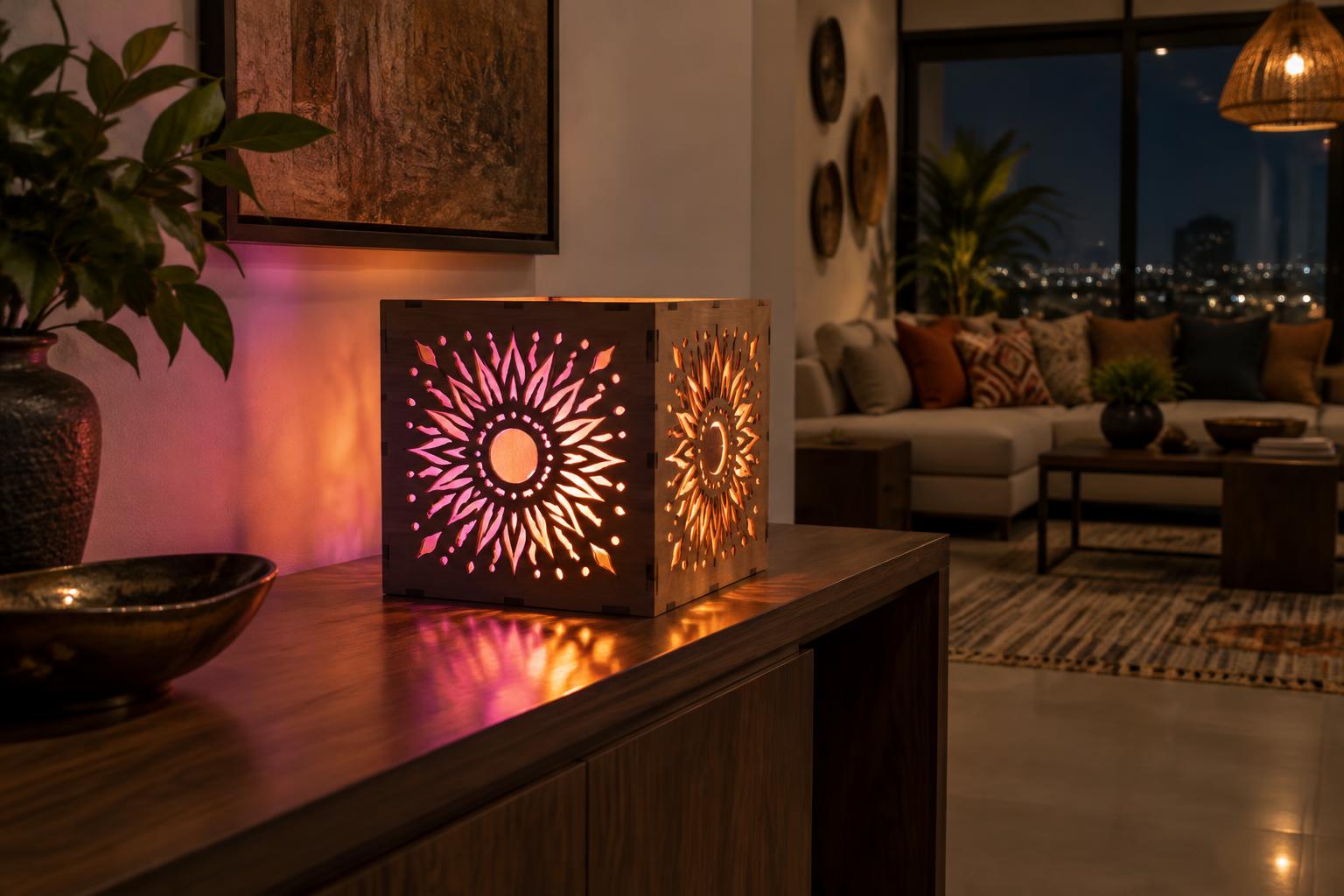 Inspiración de lámpara Mandala solar